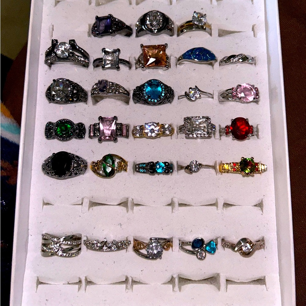 Silver rings $35each